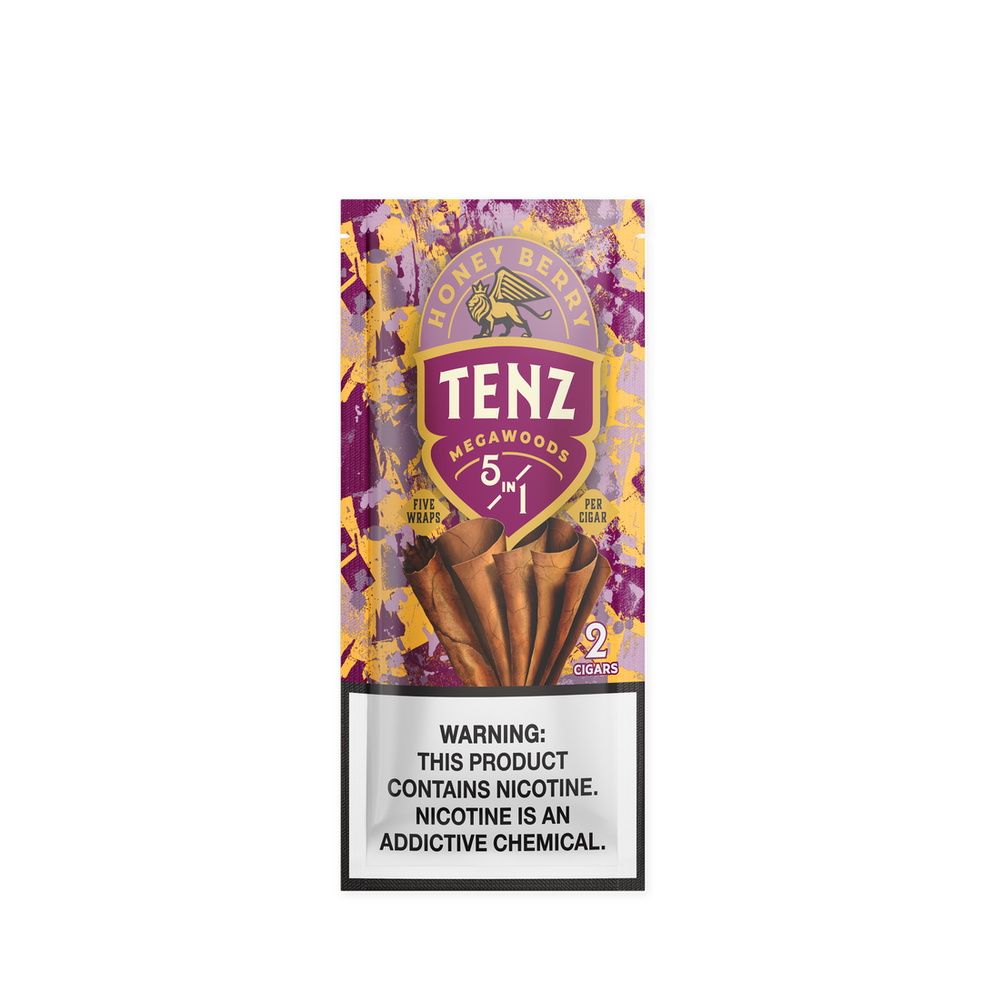 Zig-Zag Tenz Natural Leaf Cigars - Honey Berry