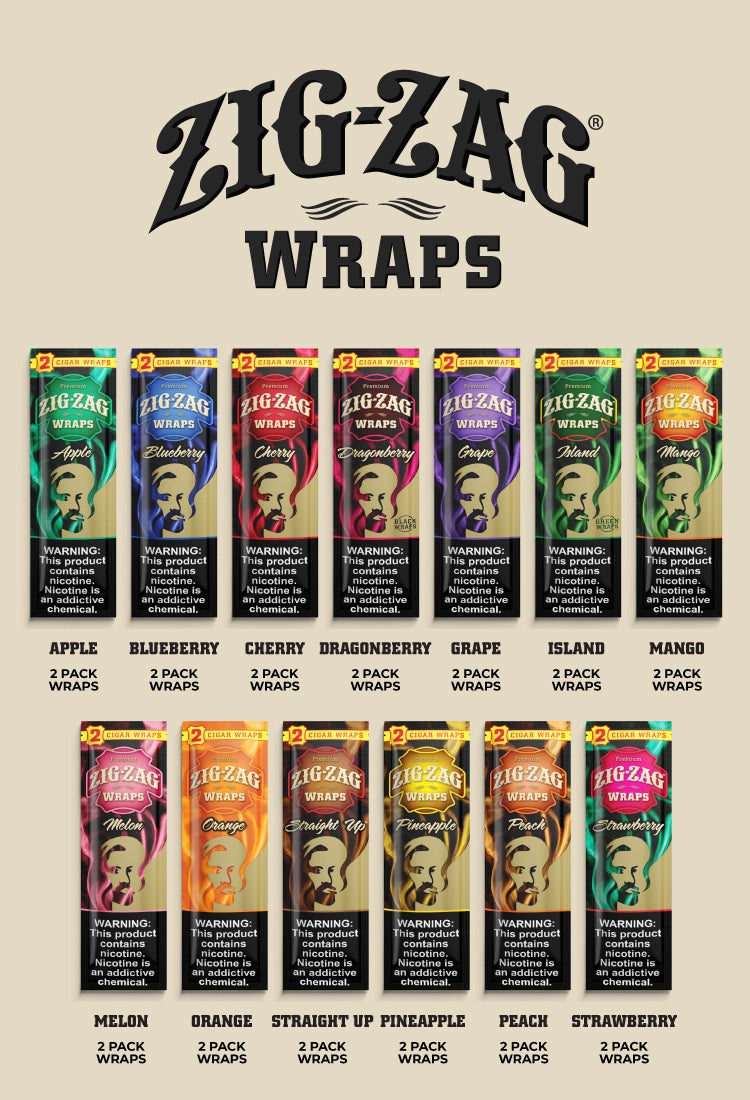 zig zag tobacco wraps 2pk- 25ct Zig-Zag 'Rillo Size 4 for